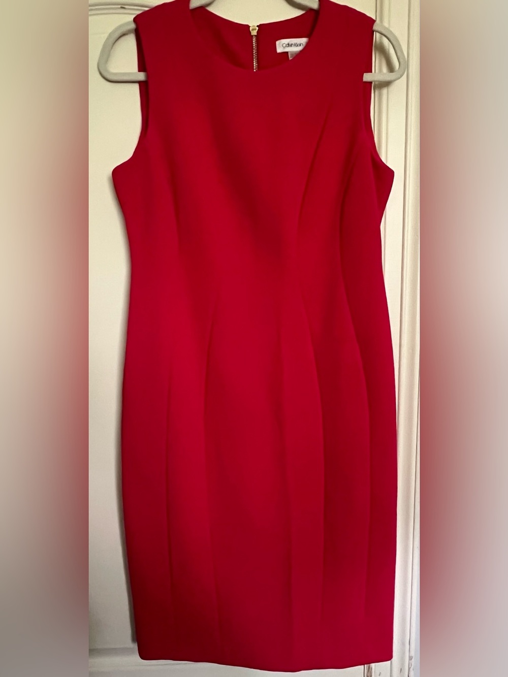 Calvin Klein Dark Pink Sleeveless Sheath Dress